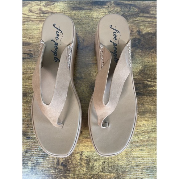 Free People Tan Platform Sandals - Picture 3 of 14